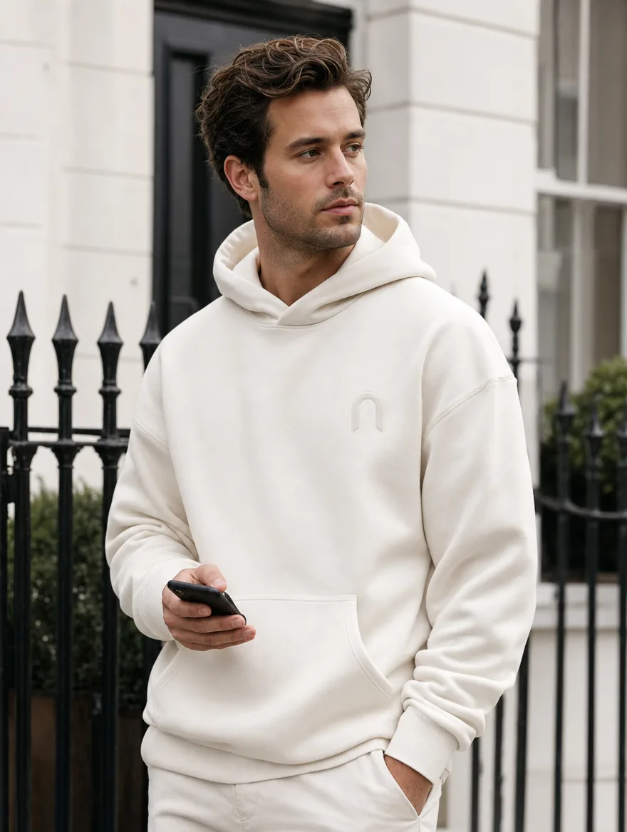 A Seeker in a Seeky hoodie at a doorstep