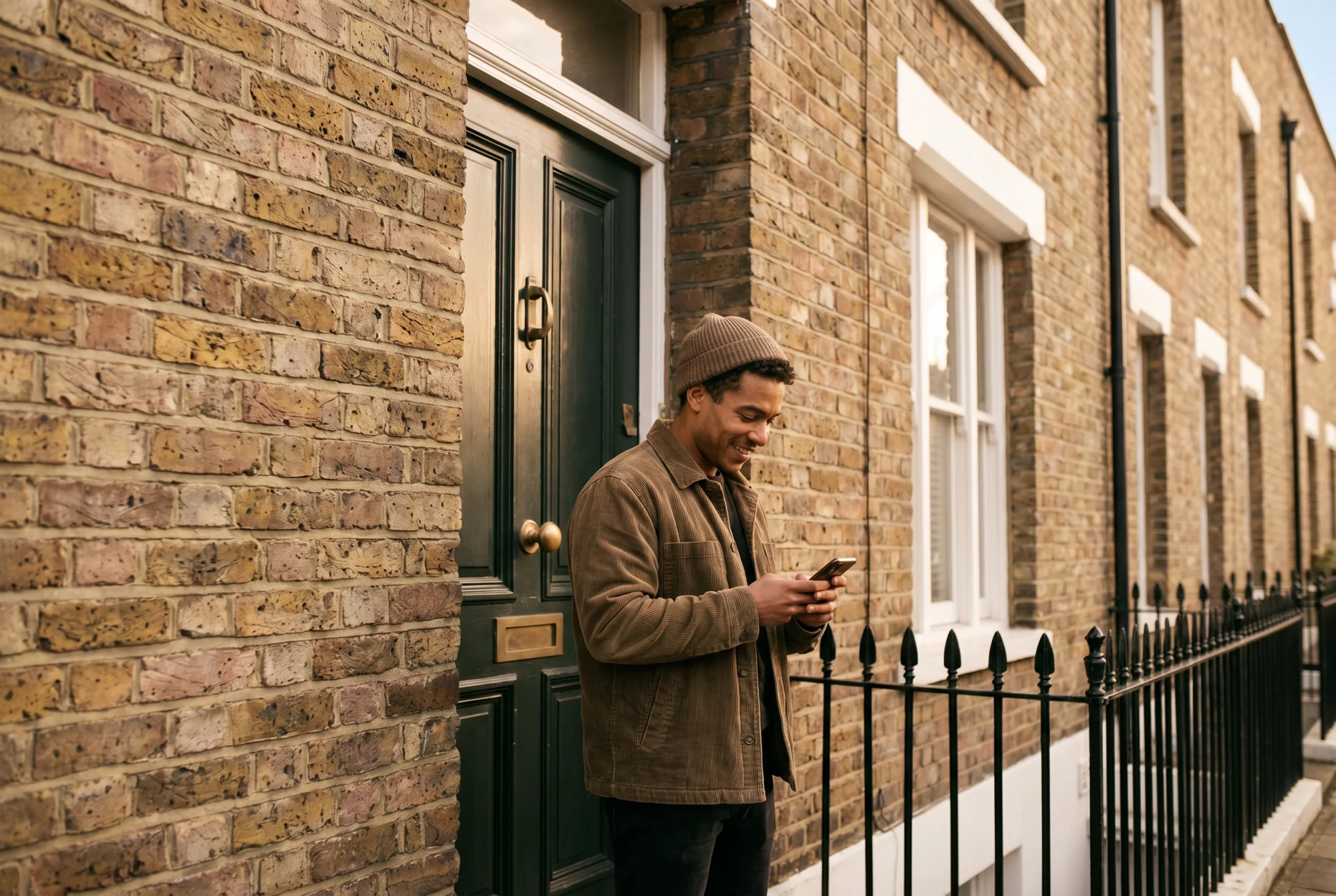 A Seeker showing a couple around a warm period London flat